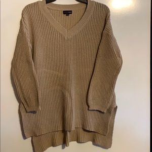 Long tan sweater